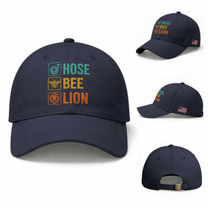 Hose Bee Lion Funny Meme Word Pun Retro Baseball Cap TS11 Baseball Cap Universal Fit Navy Print Your Wear