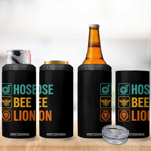 Hose Bee Lion Funny Meme Word Pun Retro 4 in 1 Can Cooler Tumbler TS11 Print Your Wear
