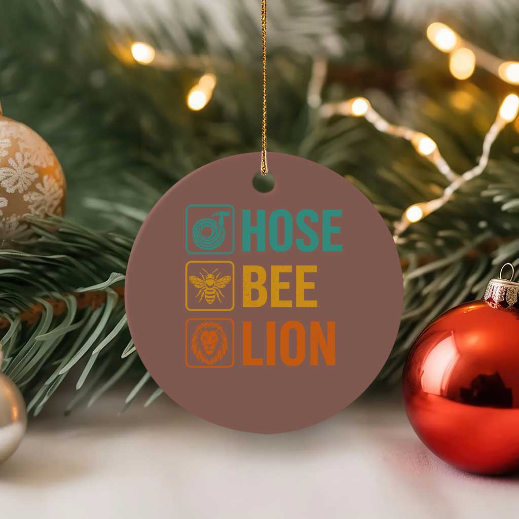 Hose Bee Lion Funny Meme Word Pun Retro Ceramic Ornament TS11 1pc Mocha Print Your Wear