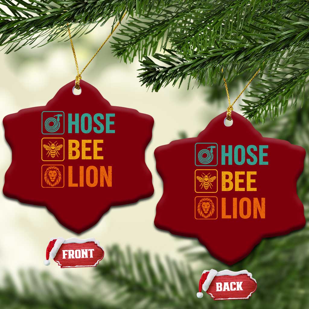 Hose Bee Lion Funny Meme Word Pun Retro Ceramic Ornament TS11 Print Your Wear