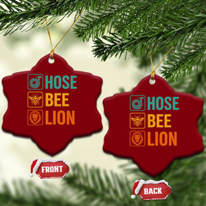 Hose Bee Lion Funny Meme Word Pun Retro Ceramic Ornament TS11 Print Your Wear