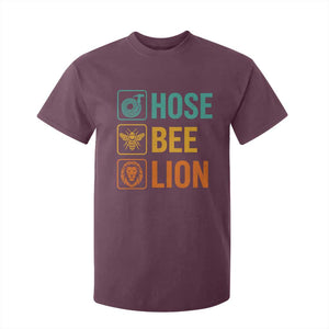 Hose Bee Lion Funny Meme Word Pun Retro T Shirt For Kid TS11 Maroon Print Your Wear
