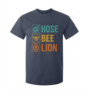 Hose Bee Lion Funny Meme Word Pun Retro T Shirt For Kid TS11 Navy Print Your Wear