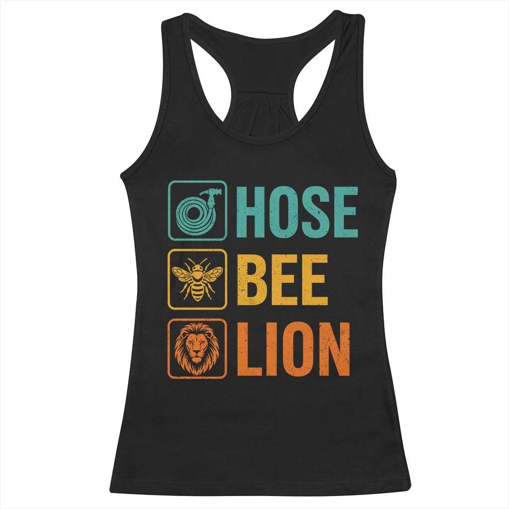 Hose Bee Lion Funny Meme Word Pun Retro Racerback Tank Top TS11 Black Print Your Wear