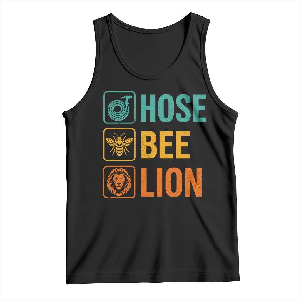 Hose Bee Lion Funny Meme Word Pun Retro Tank Top TS11 Black Print Your Wear