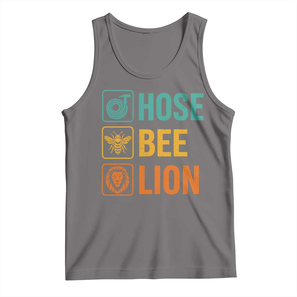 Hose Bee Lion Funny Meme Word Pun Retro Tank Top TS11 Deep Heather Print Your Wear