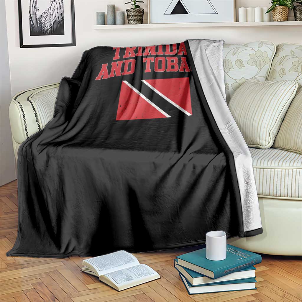 Trinidad And Tobago Athletic Throwback Design Throw Blanket Vintage Trinidadian Flag TS11 Print Your Wear