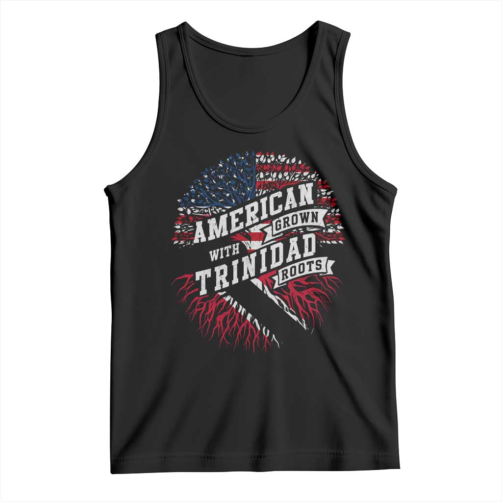 American Grown WIth Trinidad Roots Tank Top Proud Trinidadian and Tobagonian Americans TS11 Black Print Your Wear