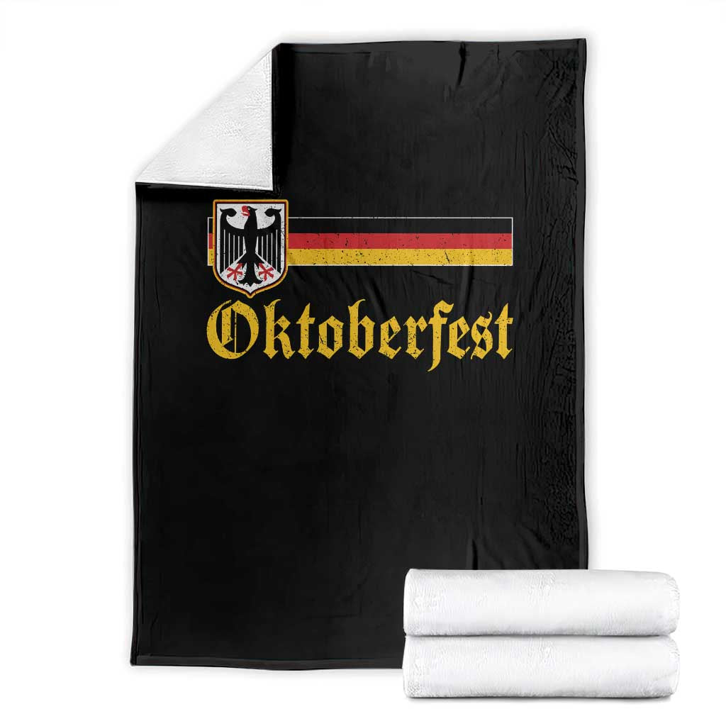 Oktoberfest German Bundesadler Coat of Arms Throw Blanket Bavarian Drinking Festival TS11 Black Print Your Wear