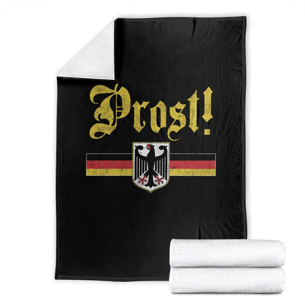 Prost Oktoberfest Beer Drinking Throw Blanket German Flag Bundesadler Coat of Arms TS11 Black Print Your Wear