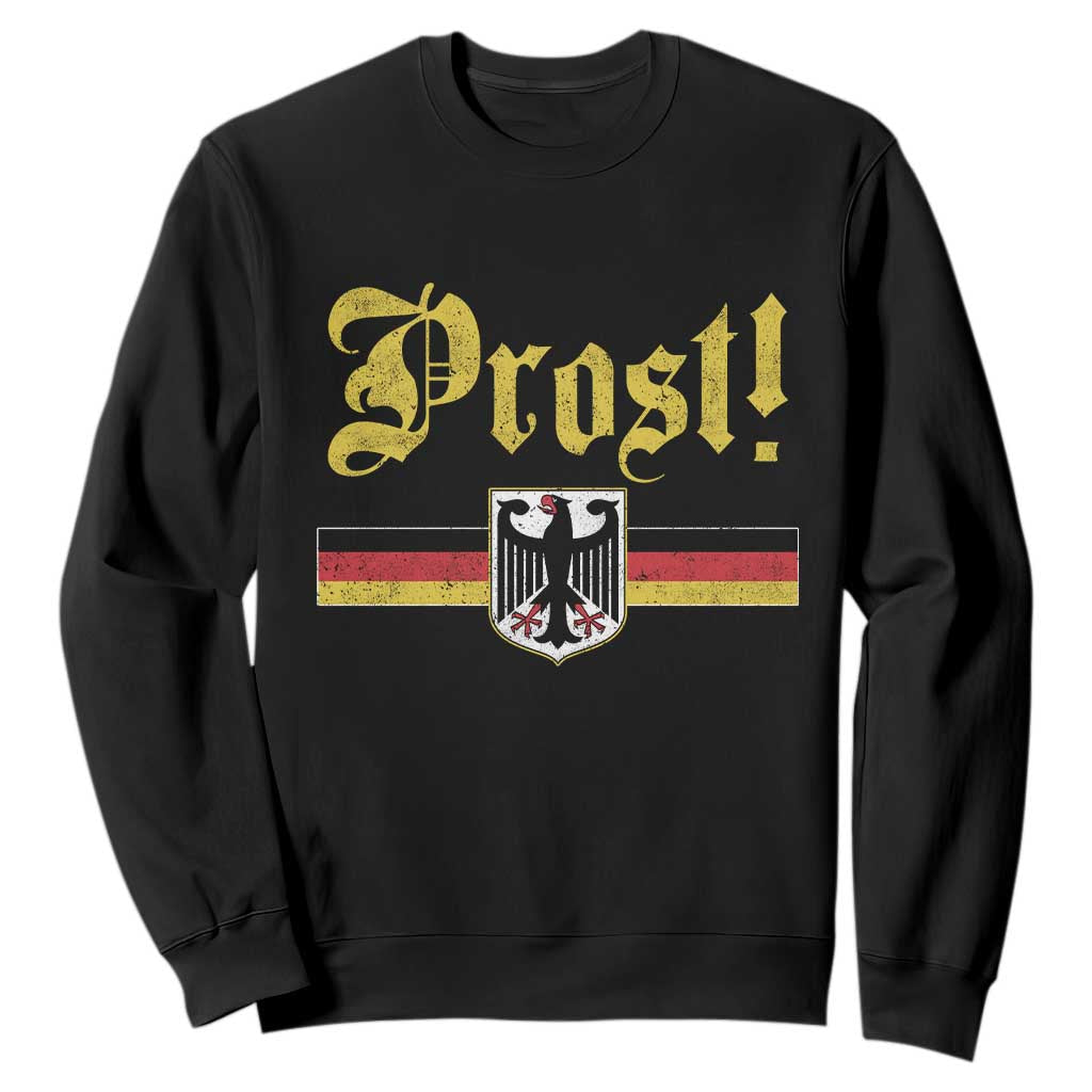 Prost Oktoberfest Beer Drinking Sweatshirt German Flag Bundesadler Coat of Arms TS11 Black Print Your Wear