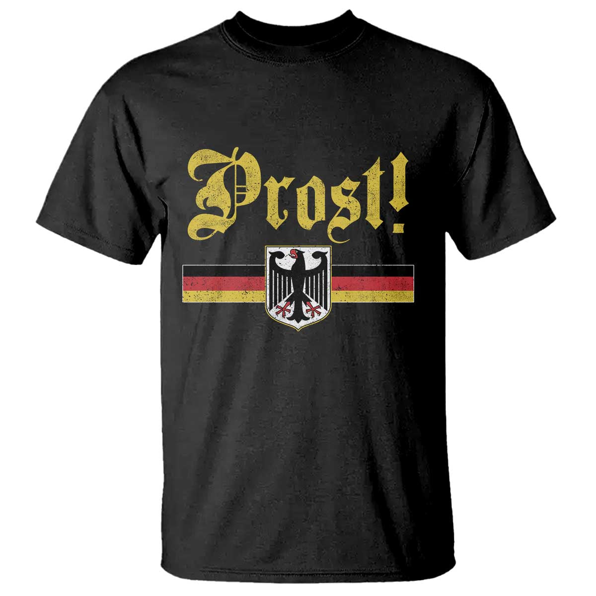 Prost Oktoberfest Beer Drinking T Shirt German Flag Bundesadler Coat of Arms TS11 Black Print Your Wear