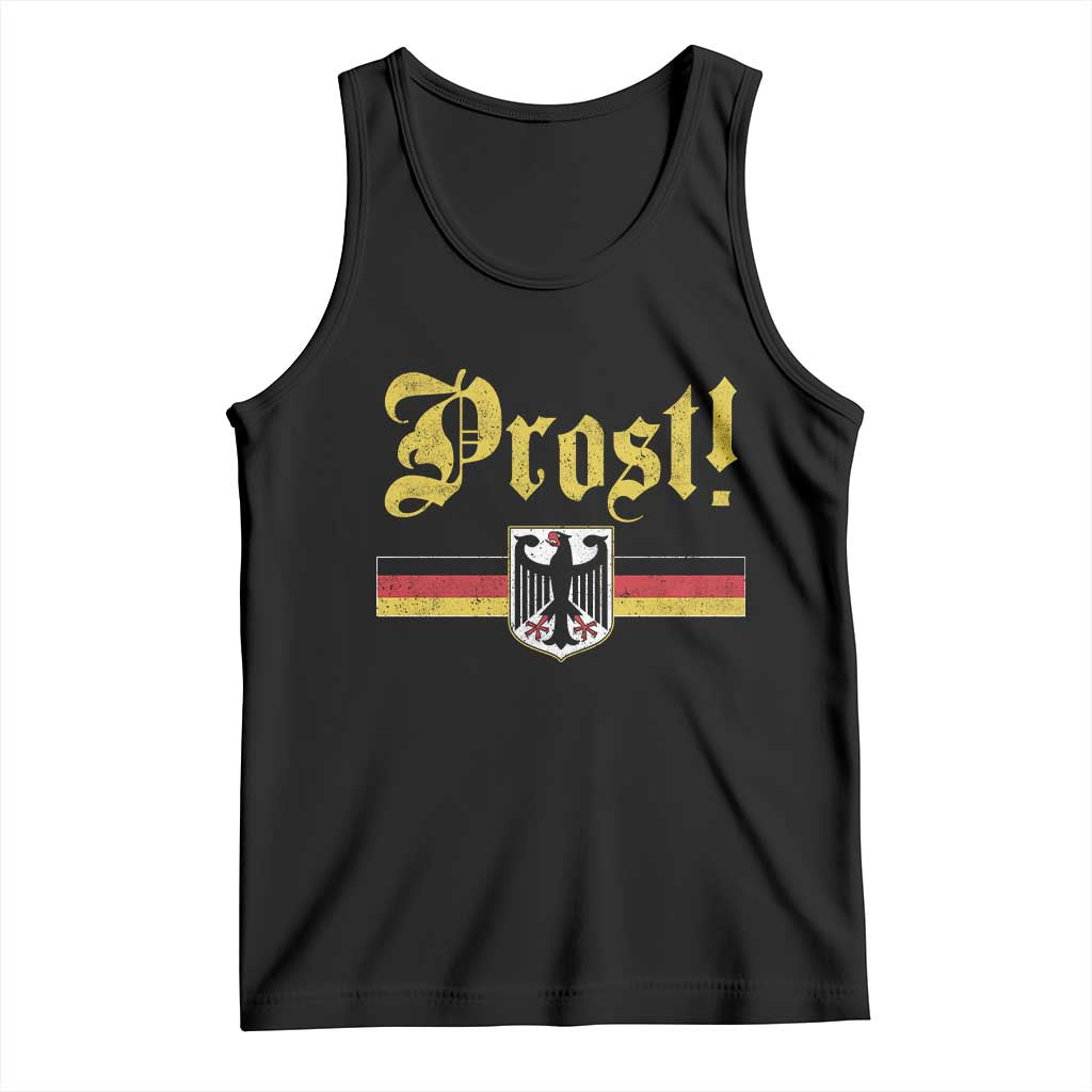 Prost Oktoberfest Beer Drinking Tank Top German Flag Bundesadler Coat of Arms TS11 Black Print Your Wear