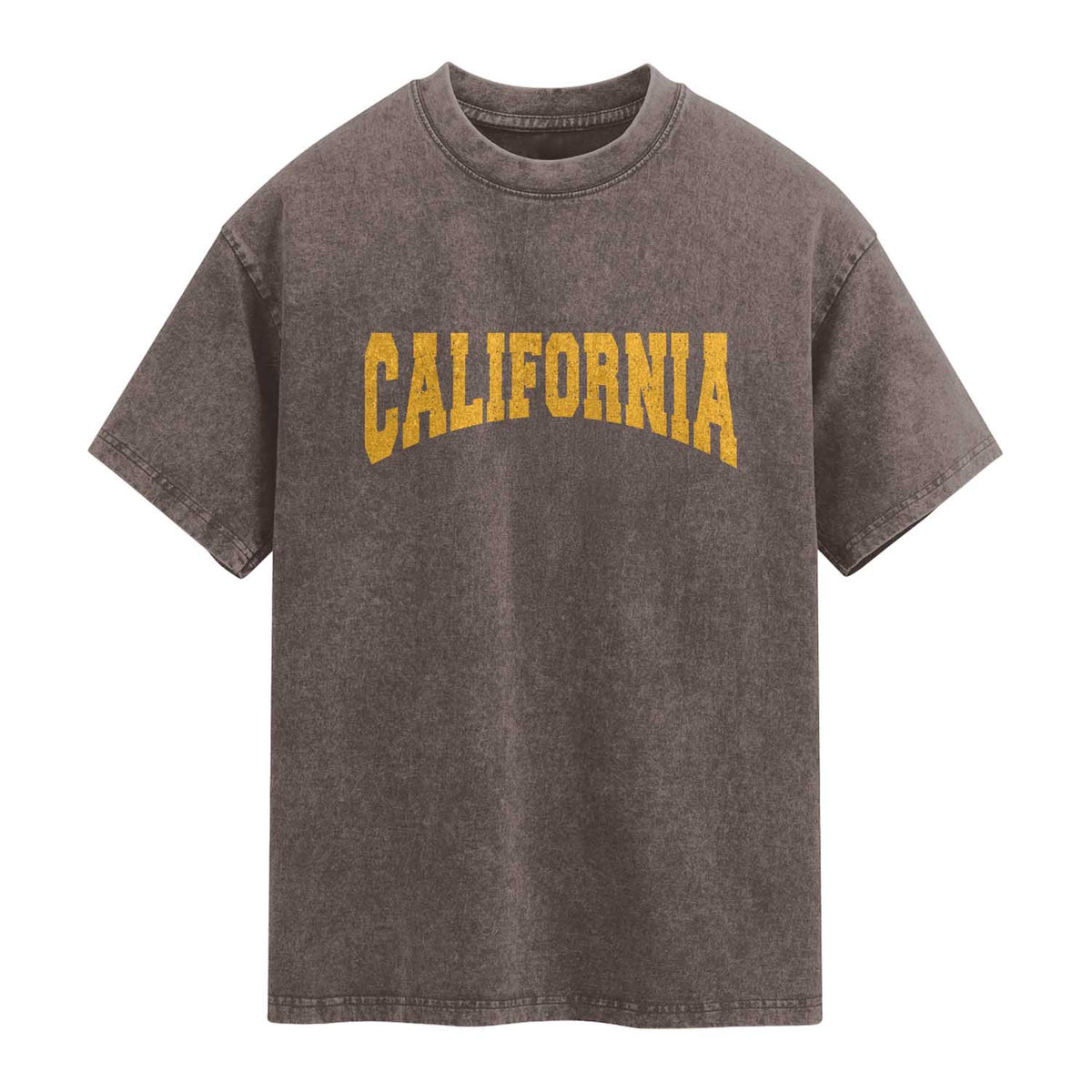 California Sports Throwback Washed Cotton T-Shirt Cali State Pride Souvenir