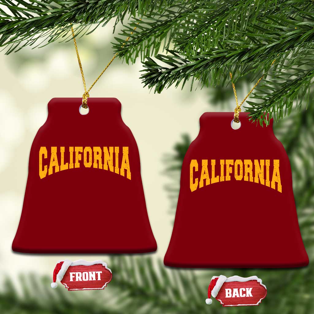 California Sports Throwback Ceramic Ornament Cali State Pride Souvenir