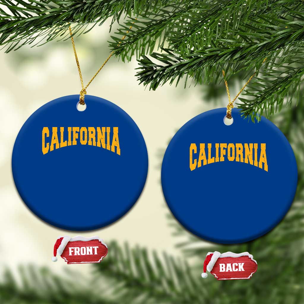 California Sports Throwback Ceramic Ornament Cali State Pride Souvenir