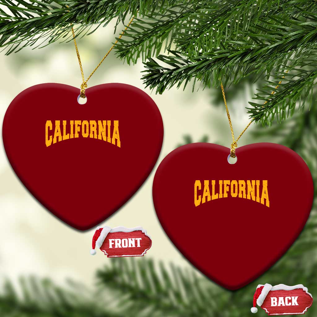 California Sports Throwback Ceramic Ornament Cali State Pride Souvenir