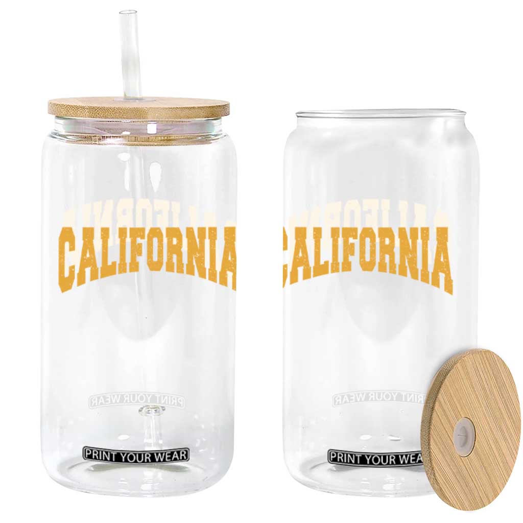 California Sports Throwback Glass Can Cali State Pride Souvenir