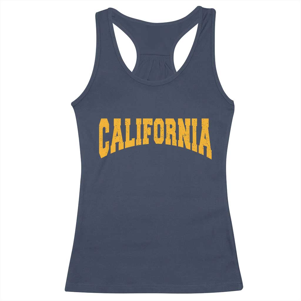 California Sports Throwback Racerback Tank Top Cali State Pride Souvenir