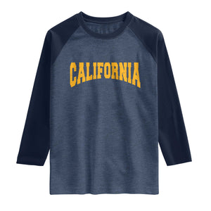 California Sports Throwback Raglan Shirt Cali State Pride Souvenir