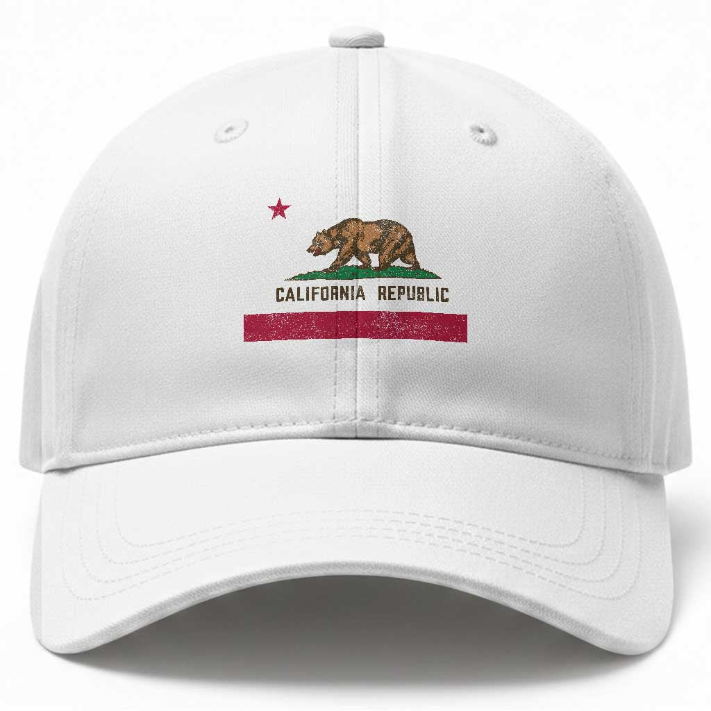 Vintage California State Flag Baseball Cap Grizzly Bear SoCal Norcal Cencal San Francisco
