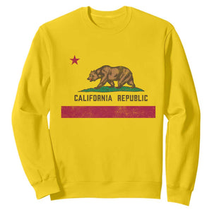 Vintage California State Flag Sweatshirt Grizzly Bear SoCal Norcal Cencal San Francisco