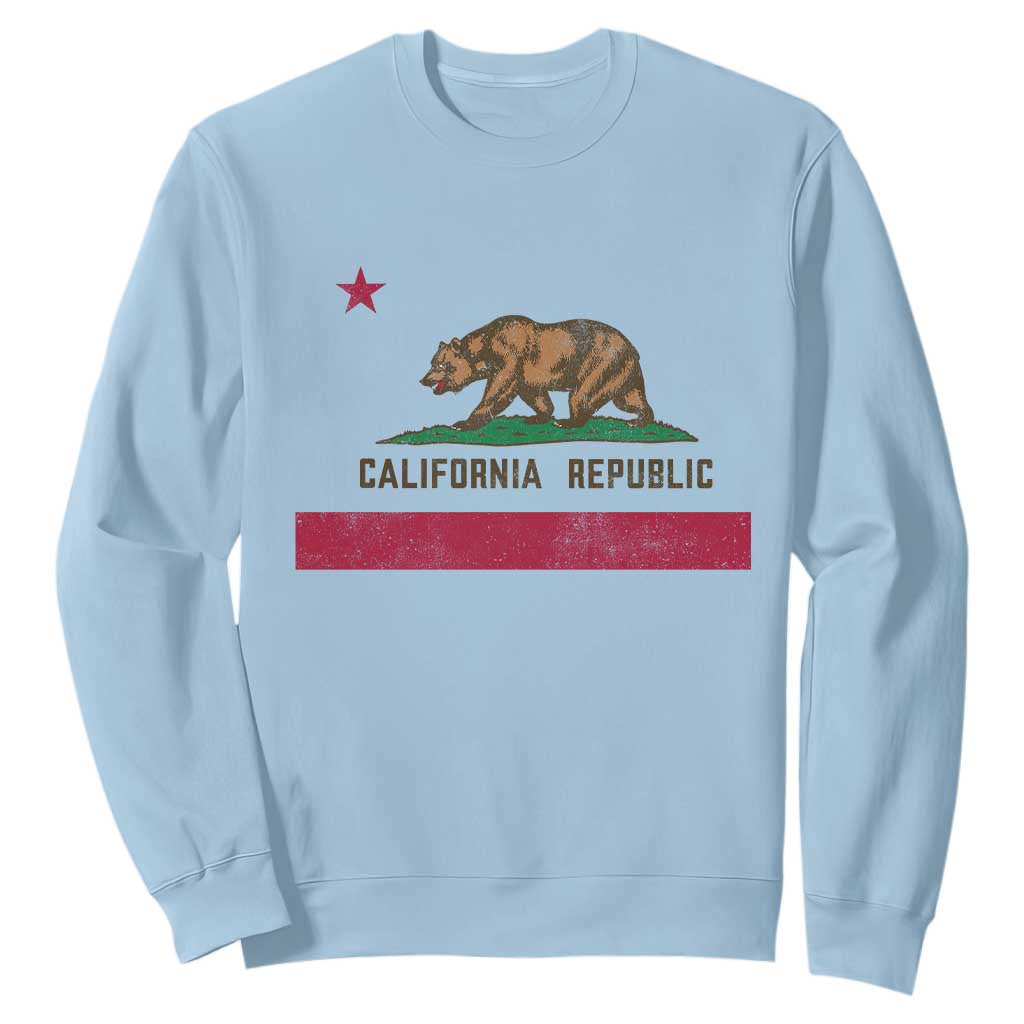 Vintage California State Flag Sweatshirt Grizzly Bear SoCal Norcal Cencal San Francisco