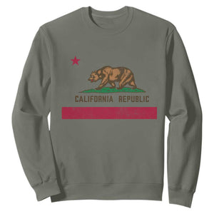 Vintage California State Flag Sweatshirt Grizzly Bear SoCal Norcal Cencal San Francisco