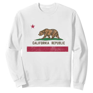 Vintage California State Flag Sweatshirt Grizzly Bear SoCal Norcal Cencal San Francisco