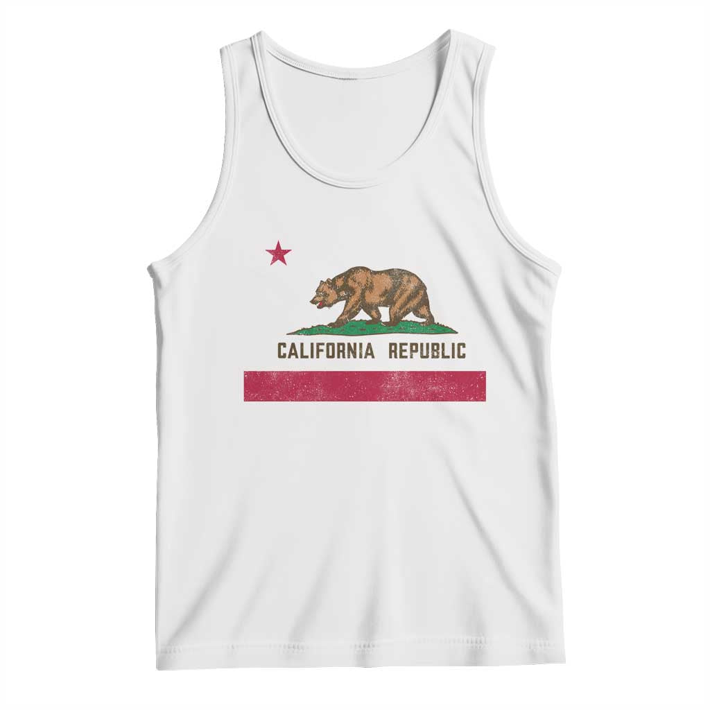Vintage California State Flag Tank Top Grizzly Bear SoCal Norcal Cencal San Francisco