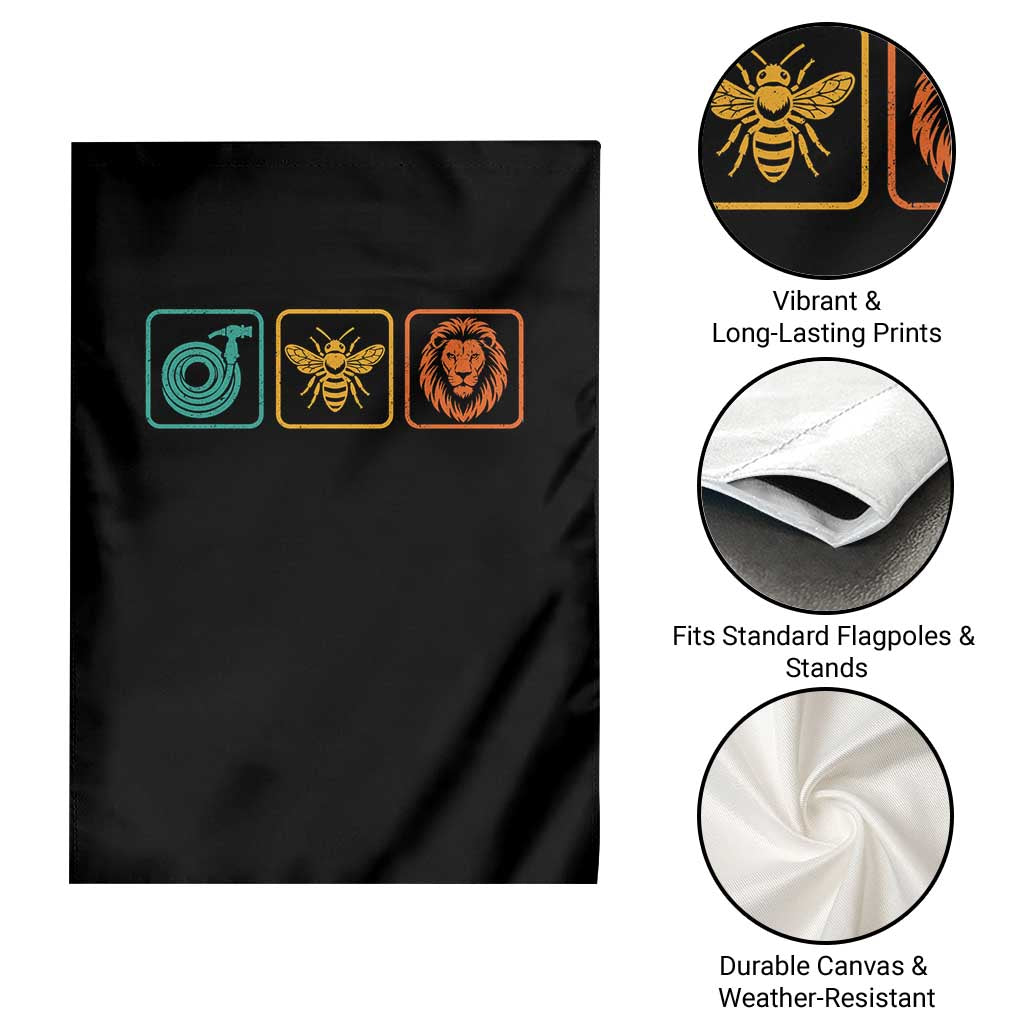 Hose Bee Lion Icons Funny Meme Retro Garden Flag TS11 Print Your Wear