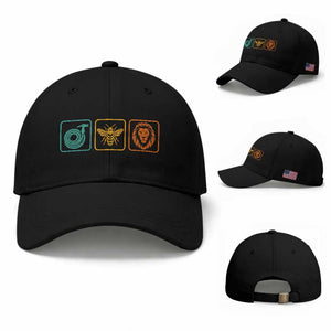 Hose Bee Lion Icons Funny Meme Retro Baseball Cap TS11 Baseball Cap Universal Fit Black Print Your Wear