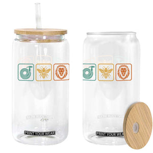 Hose Bee Lion Icons Funny Meme Retro Glass Can TS11 Print Your Wear