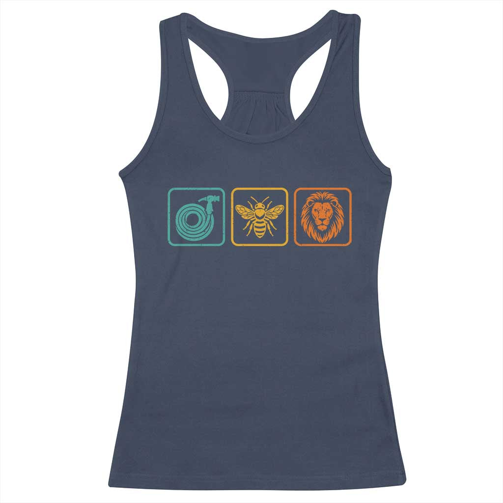 Hose Bee Lion Icons Funny Meme Retro Racerback Tank Top TS11 Navy Print Your Wear