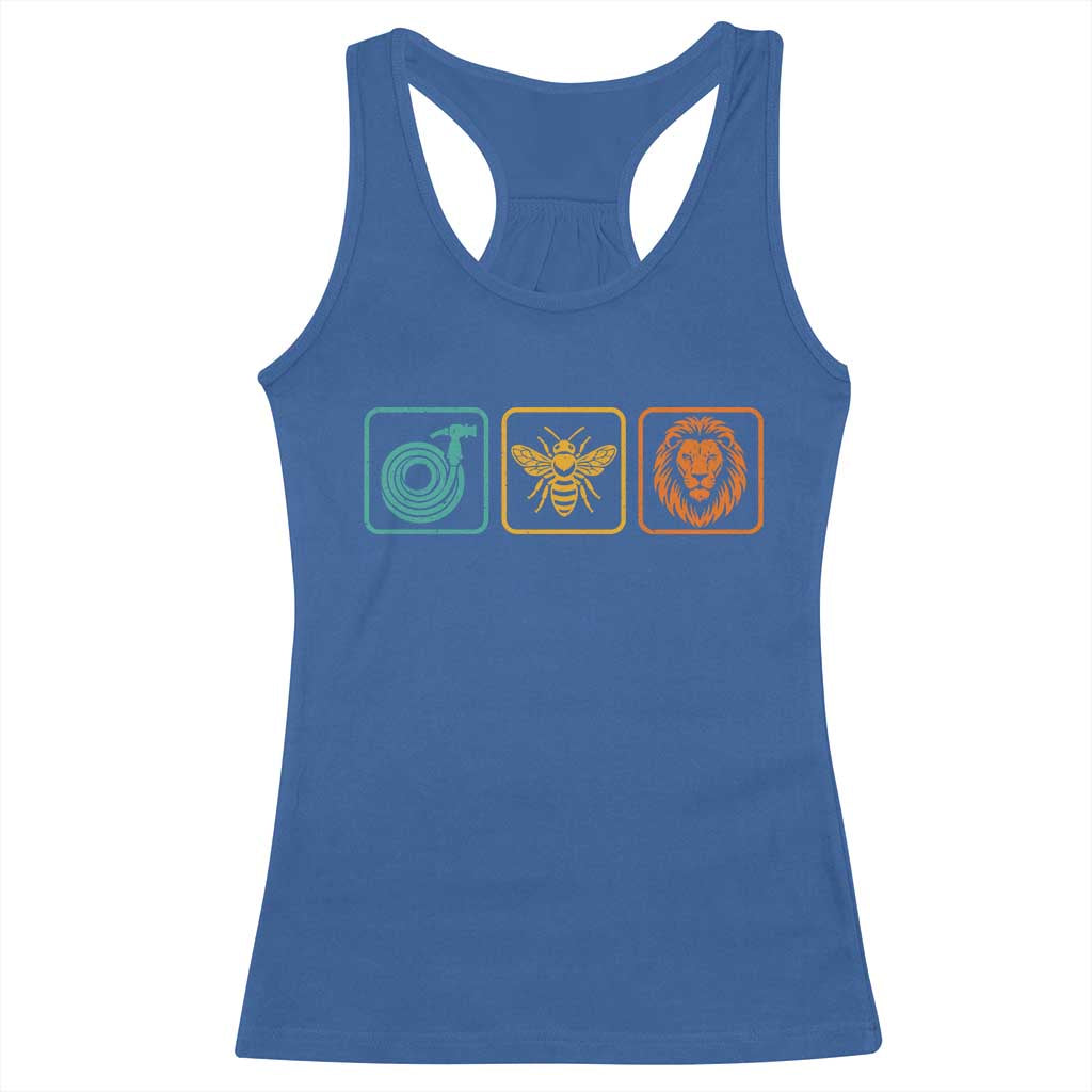 Hose Bee Lion Icons Funny Meme Retro Racerback Tank Top TS11 Royal Blue Print Your Wear