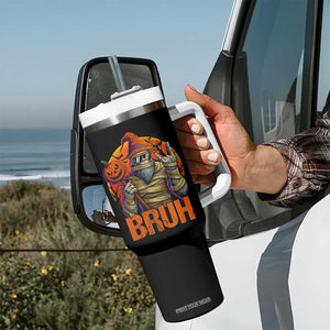 Funny Halloween Bigfoot Tumbler With Handle Bruh Spooky Mummy Sasquatch Jack O Lantern TS11 Print Your Wear