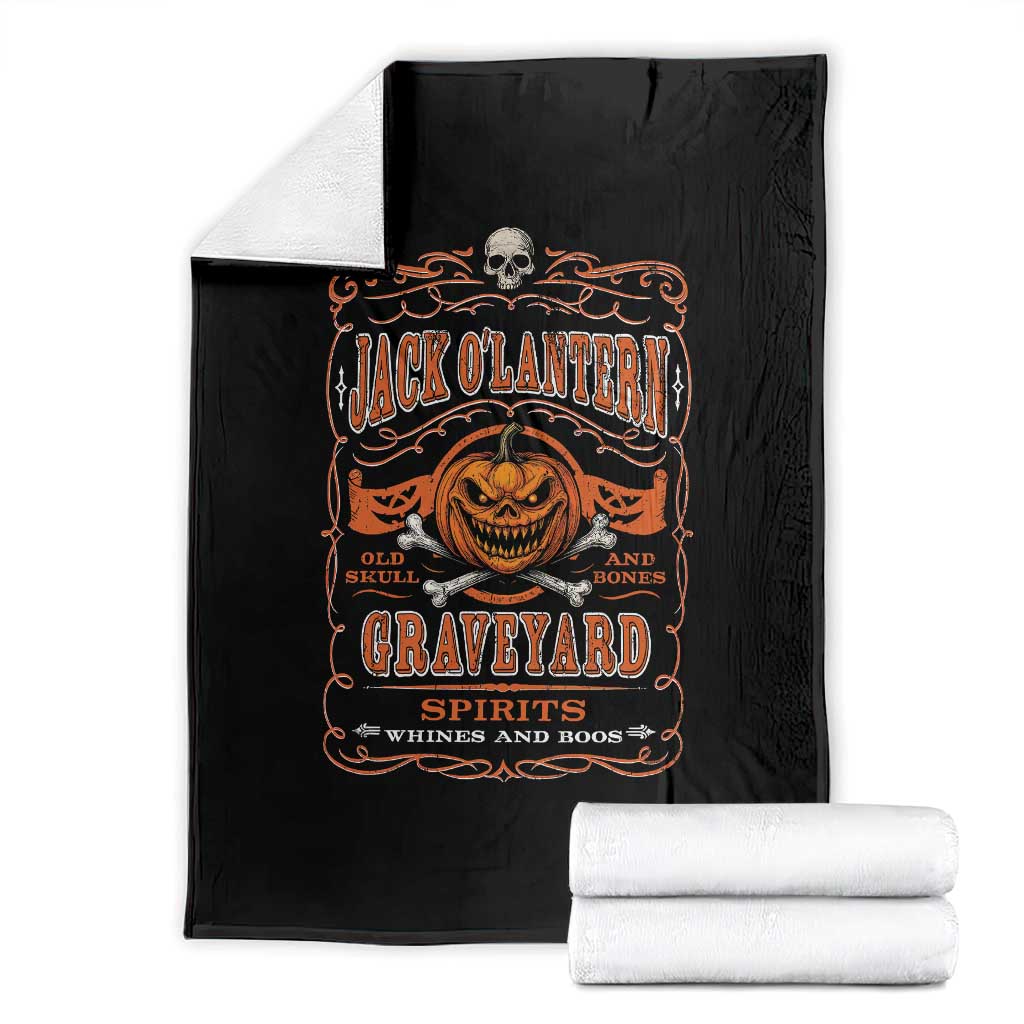 Halloween Jack O Lantern Throw Blanket Scary Skull Pumpkin Face TS11 Black Print Your Wear