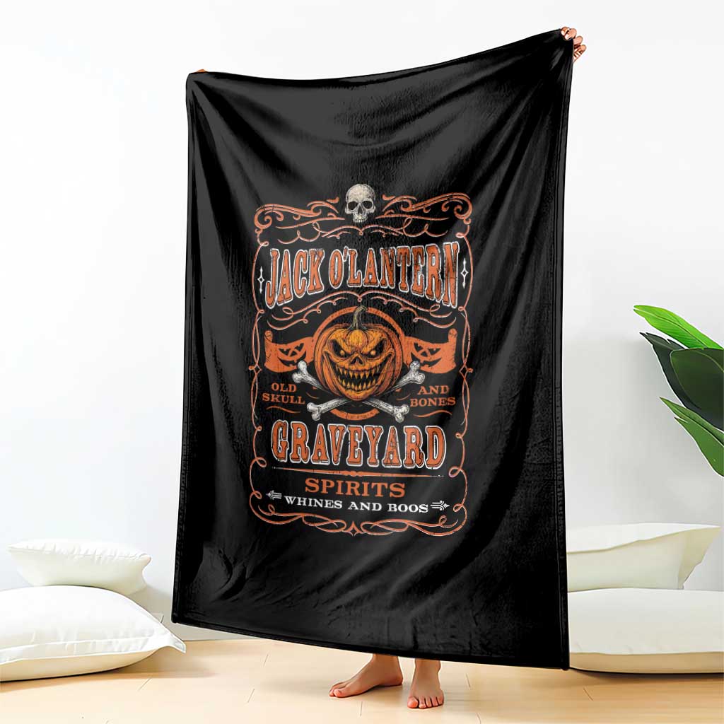 Halloween Jack O Lantern Throw Blanket Scary Skull Pumpkin Face TS11 Print Your Wear