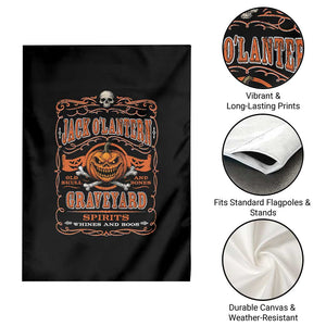 Halloween Jack O Lantern Garden Flag Scary Skull Pumpkin Face TS11 Print Your Wear