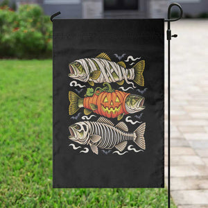 Halloween Bass Fish Pumpkin Skeleton Mummy Garden Flag
