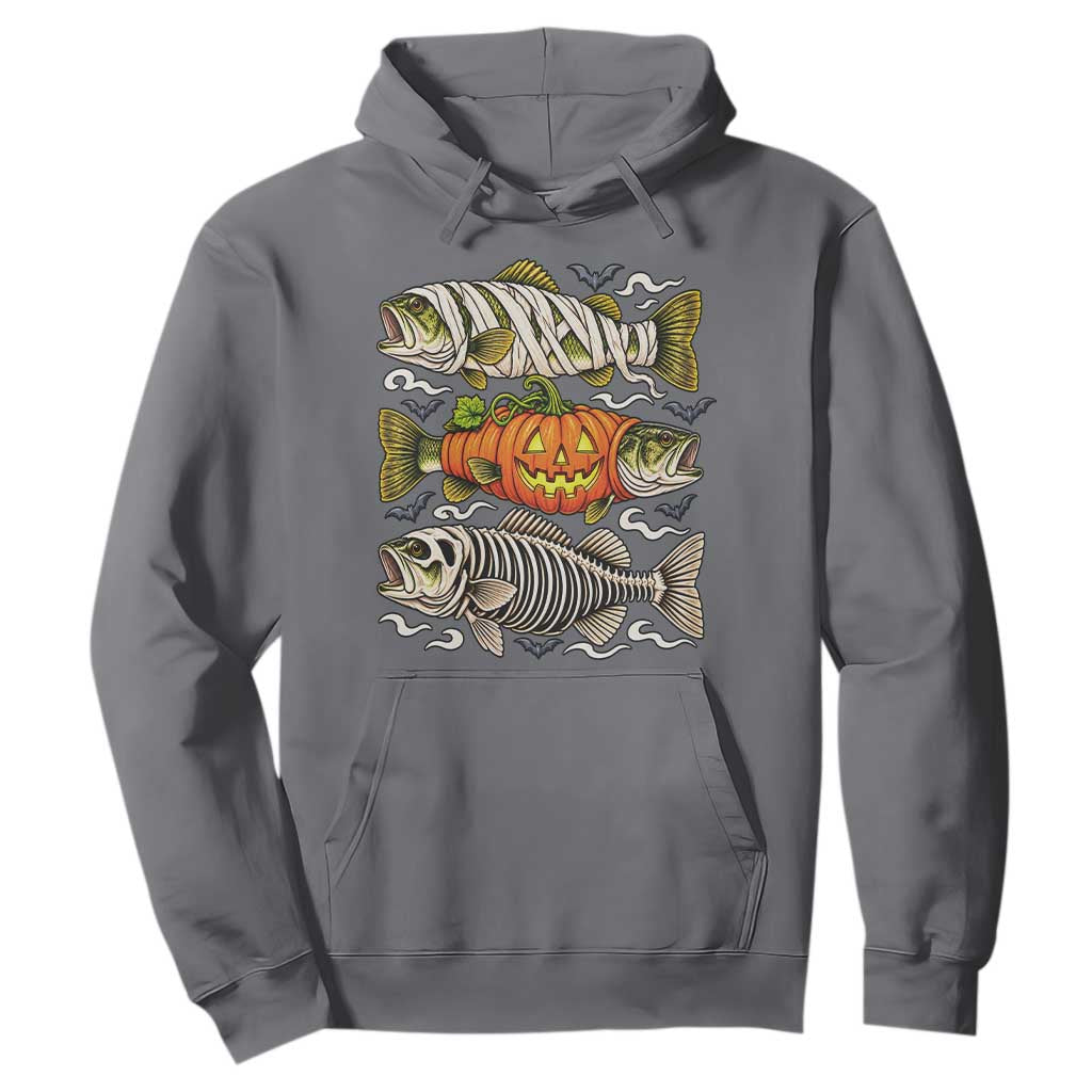 Halloween Bass Fish Pumpkin Skeleton Mummy Hoodie