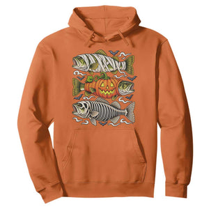Halloween Bass Fish Pumpkin Skeleton Mummy Hoodie