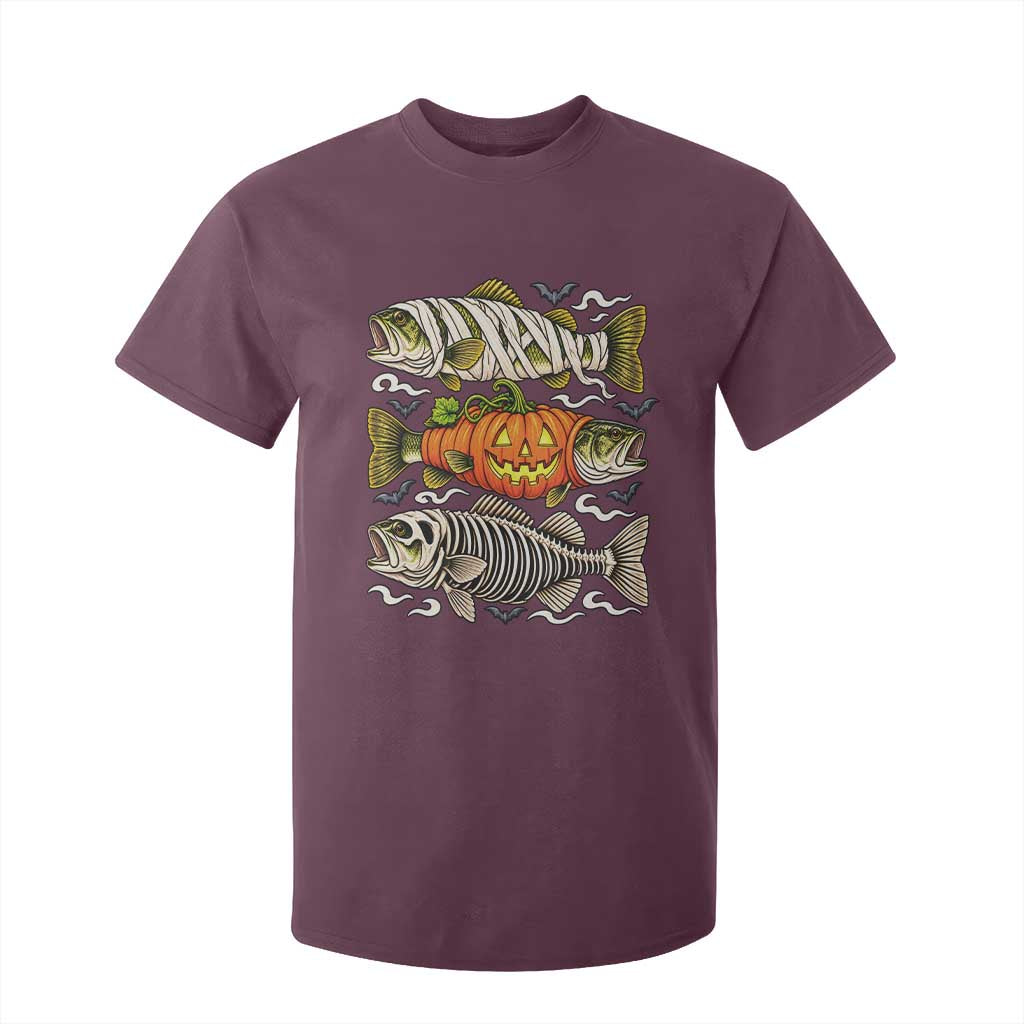 Halloween Bass Fish Pumpkin Skeleton Mummy T Shirt For Kid