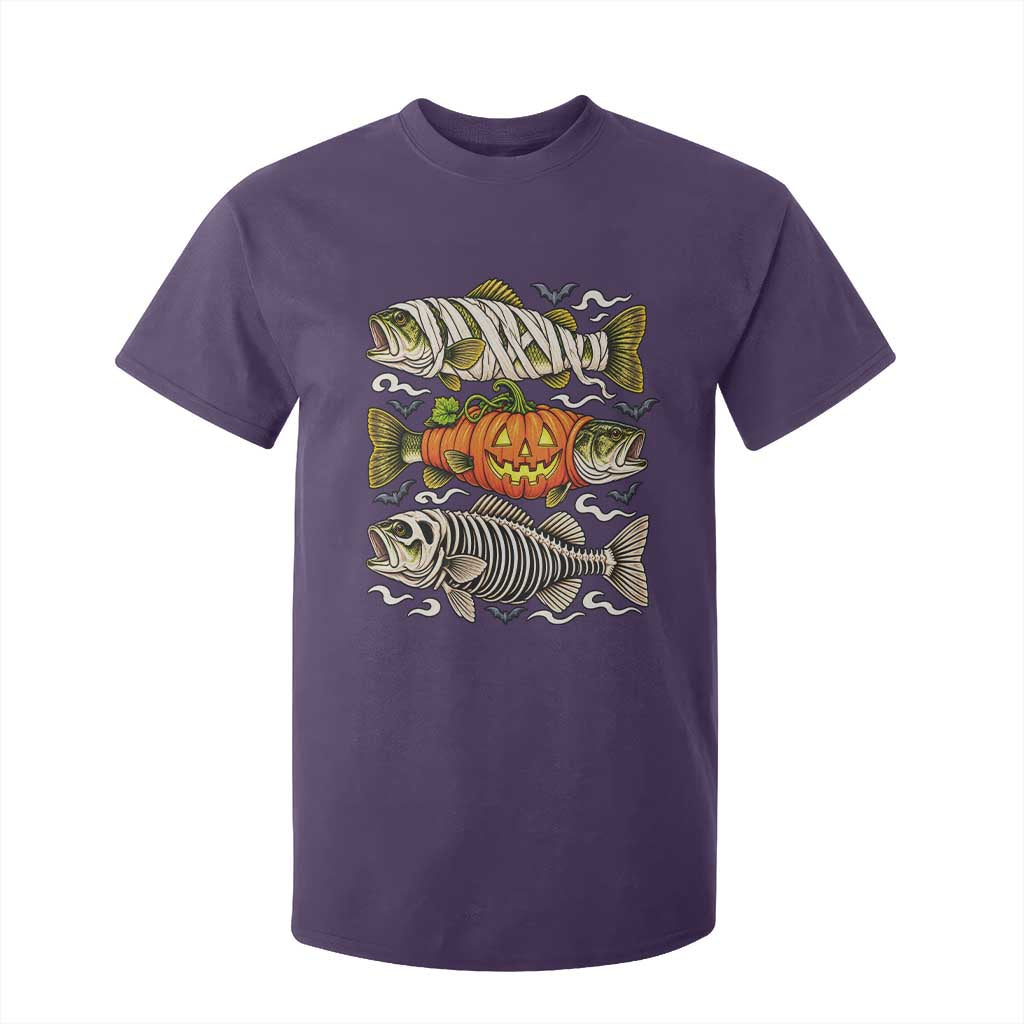 Halloween Bass Fish Pumpkin Skeleton Mummy T Shirt For Kid