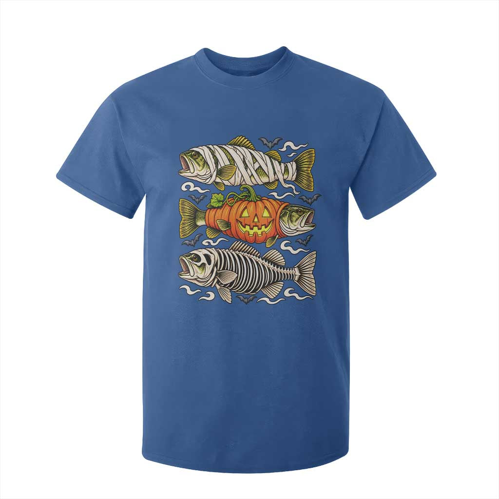 Halloween Bass Fish Pumpkin Skeleton Mummy T Shirt For Kid
