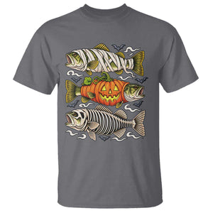 Halloween Bass Fish Pumpkin Skeleton Mummy T Shirt