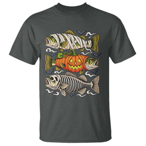 Halloween Bass Fish Pumpkin Skeleton Mummy T Shirt