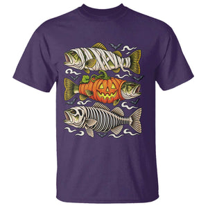 Halloween Bass Fish Pumpkin Skeleton Mummy T Shirt