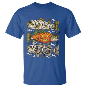Halloween Bass Fish Pumpkin Skeleton Mummy T Shirt