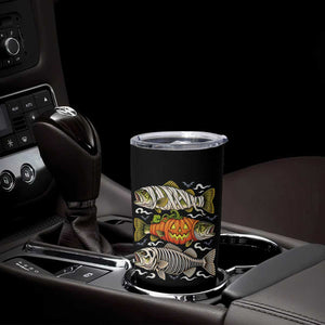 Halloween Bass Fish Pumpkin Skeleton Mummy Tumbler Cup